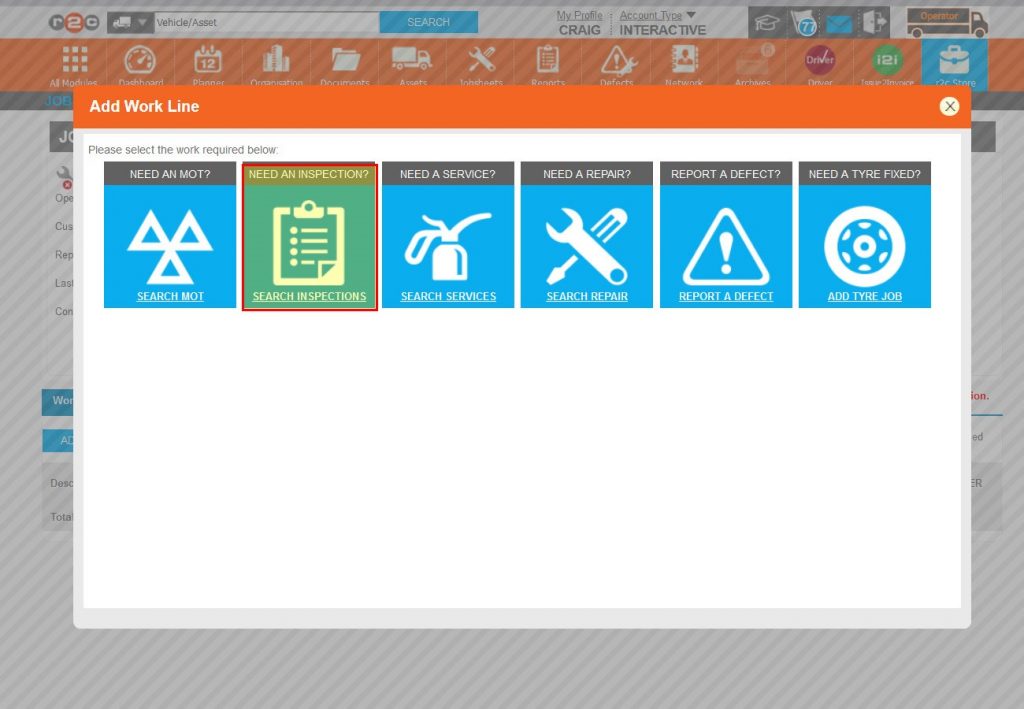 Step 10 – Select the type of task required.