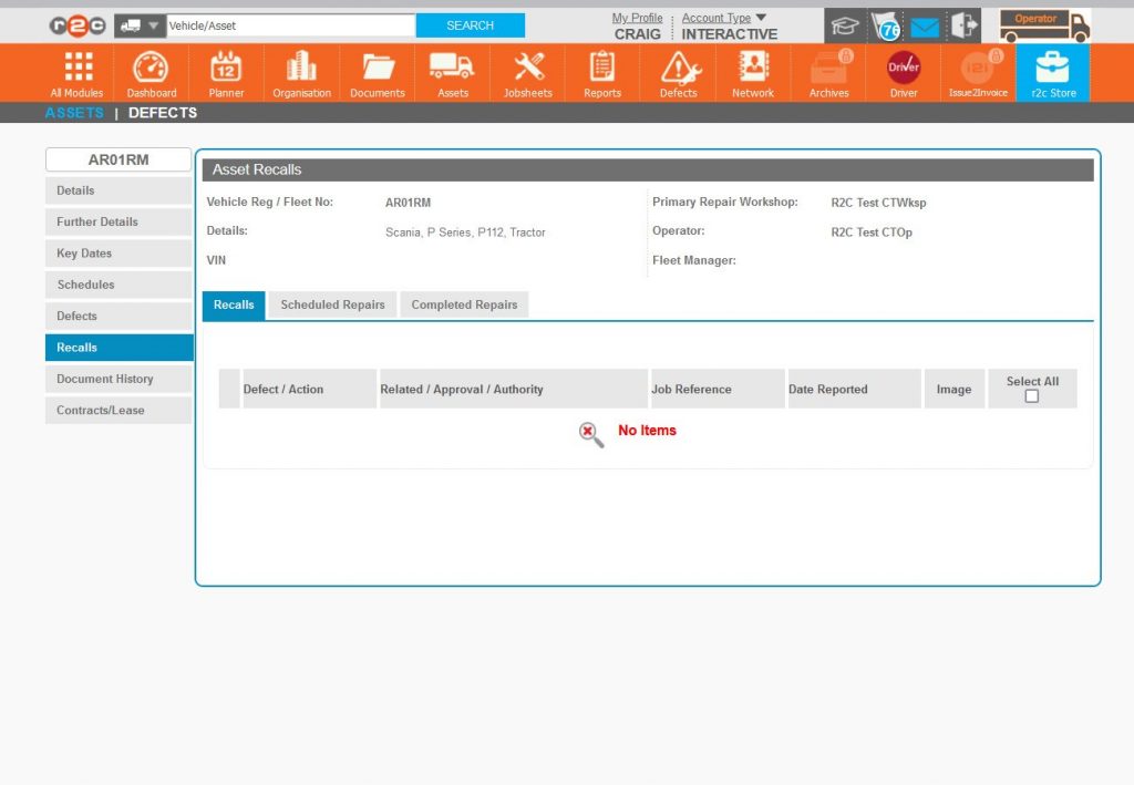 Step 10 – Recalls would normally be generated by manufacturers however this function is not widely used as any recalls are still passed via traditional means.