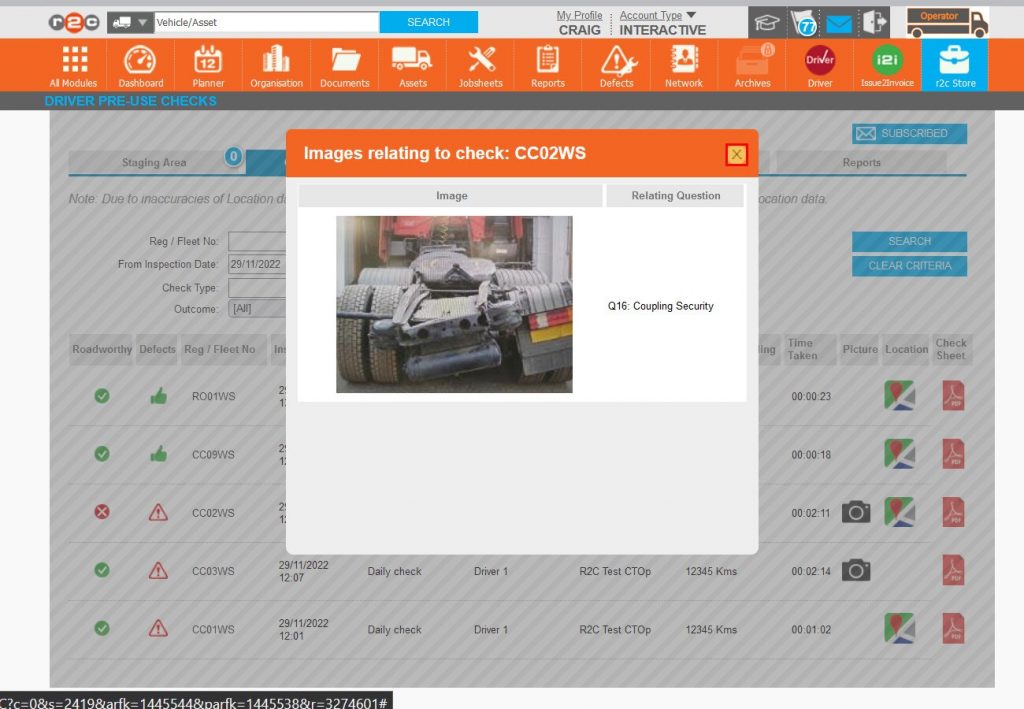Step 8 – The photo evidence can now be reviewed along with the question it relates to.