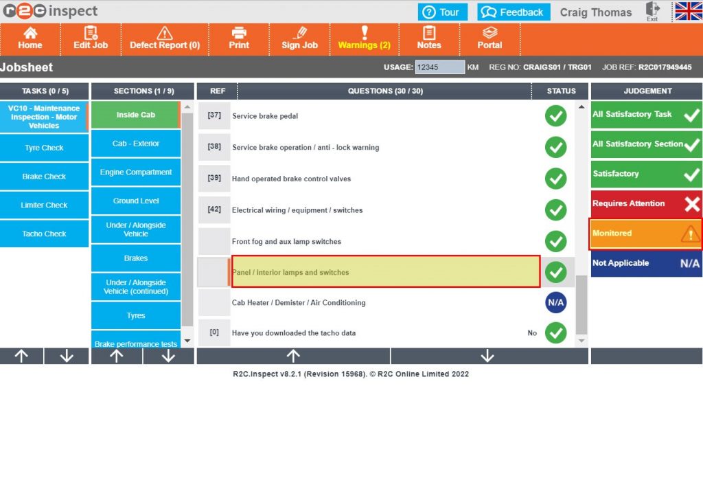 Step 1– Judgements can be amended up to the point of signing, although this question was originally marked as Satisfactory, Click Monitored.