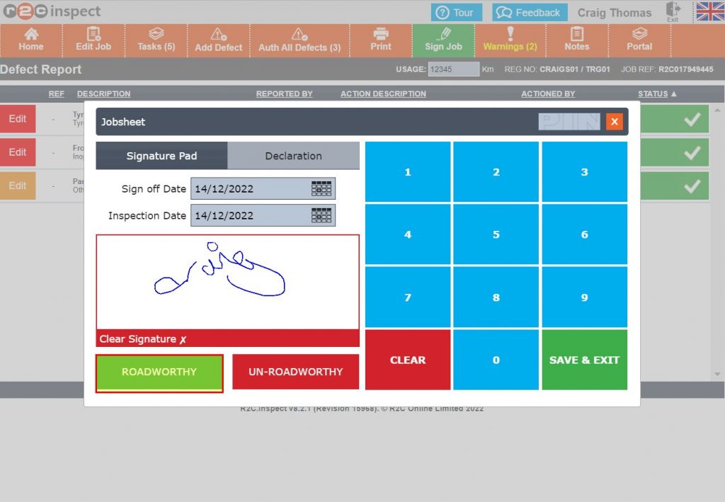 Step 5– The foreman is also required to make a judgement before signing the and entering their PIN.