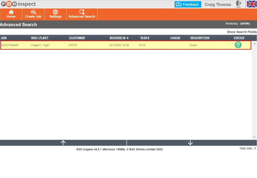 Step 5 – Confirmation should still be sought before clicking the job, i.e., is it the correct REG/FLEET, is it for the correct BOOKED IN date and is it the expected TASK type.