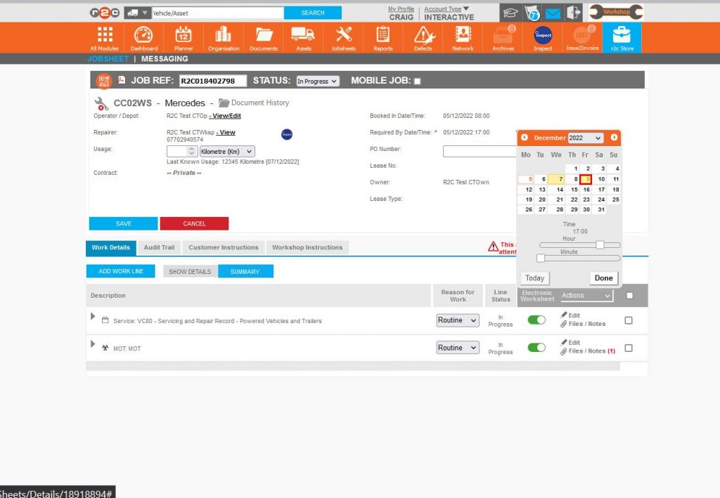 Step 5 – Select the new required by date and amend the ‘Time’ if required, Click Done.