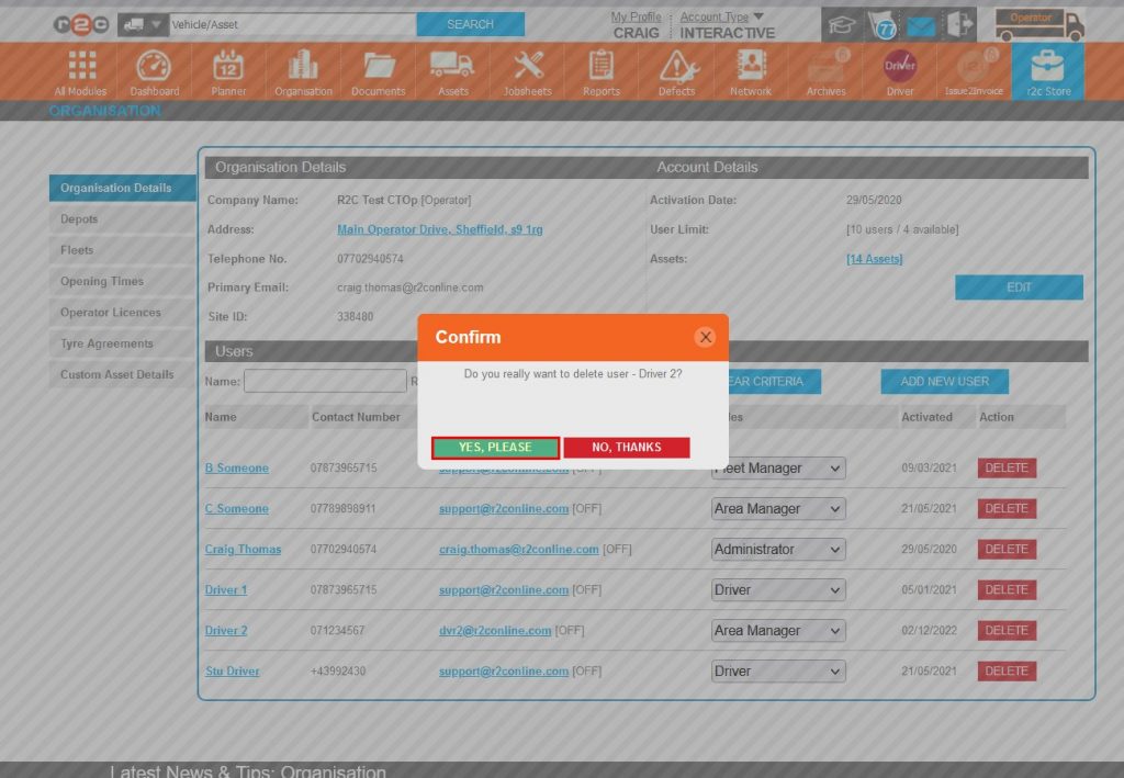 Step 7 – A confirmation popup will then display, Click YES, PLEASE.