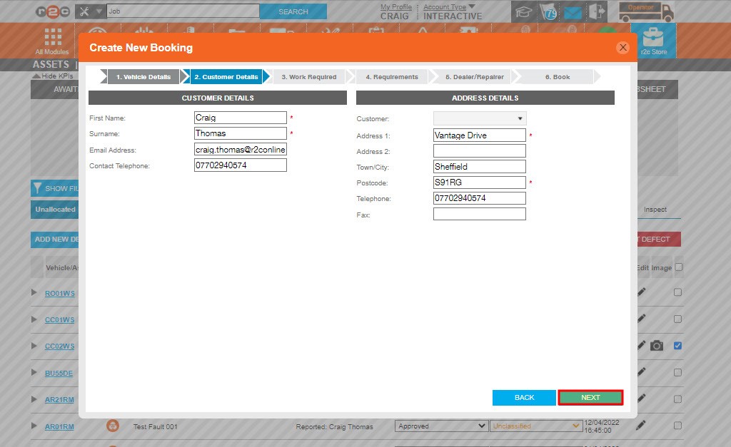 Step 4 – Next review and update the customer details, click NEXT once done
