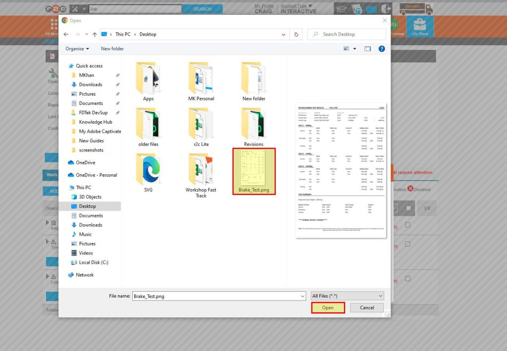 Step 3 -Next, select the file you wish to upload and click ‘open’.