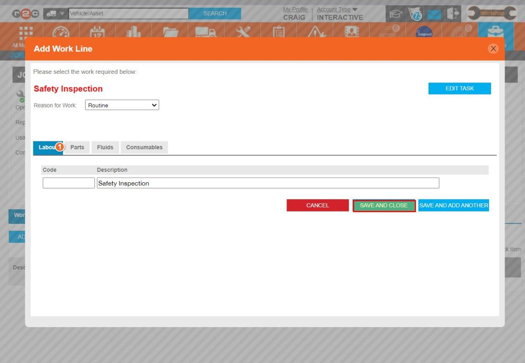 Step 8 - Click SAVE AND CLOSE to add the task.