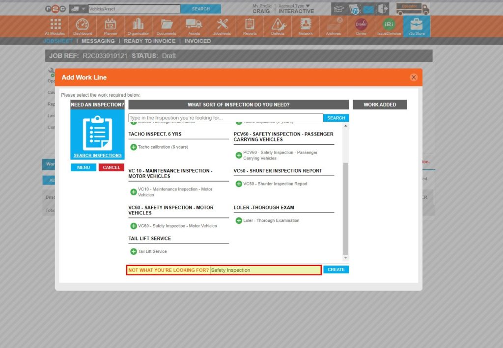 Step 8 - Additional tasks can be added to the job by clicking ADD WORKLINE to start the process again. Here two defect limes have also been added.