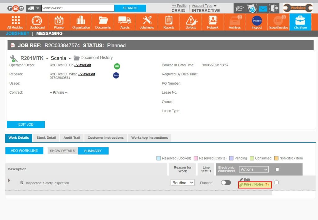 Step 1-Non-digital jobs do not generate a jobsheet PDF, you can upload any scanned documents by using the Files/Notes link.