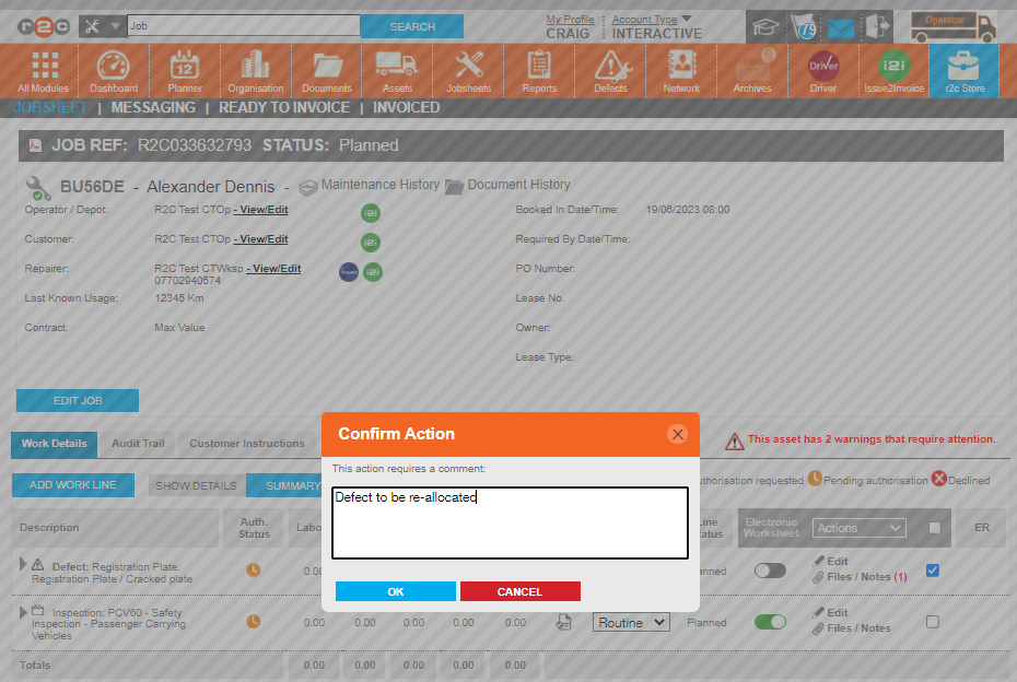 Step 3 - enter a reason and confirm your action