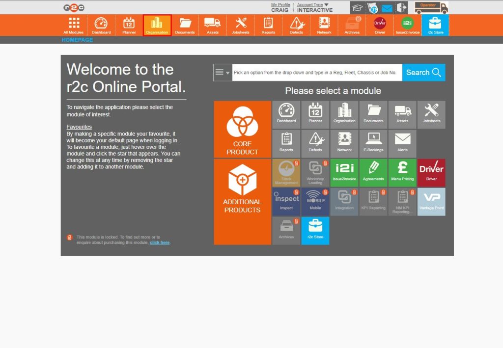 Step 1 - Start by clicking the organization page