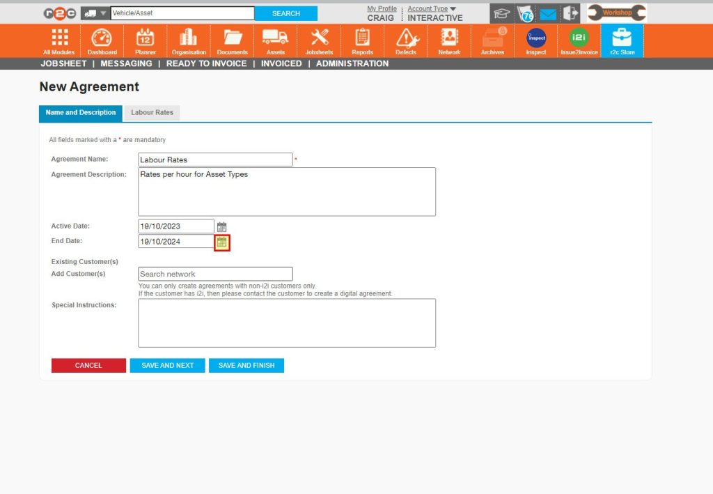 Step 5 - The end date will default to one year but, this can be extended if needed.