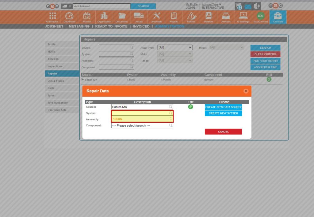 Step 10 - The pop-up box now has a different interface as there are existing categories to add to.