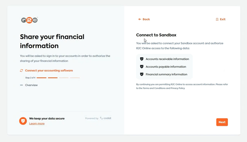 Step 3 – Click Next on the account confirmation screen.