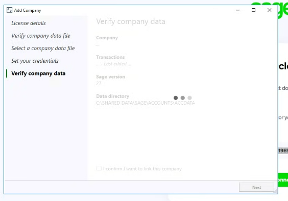Step 10 - Confirm your details and wait for the link request to be processed.