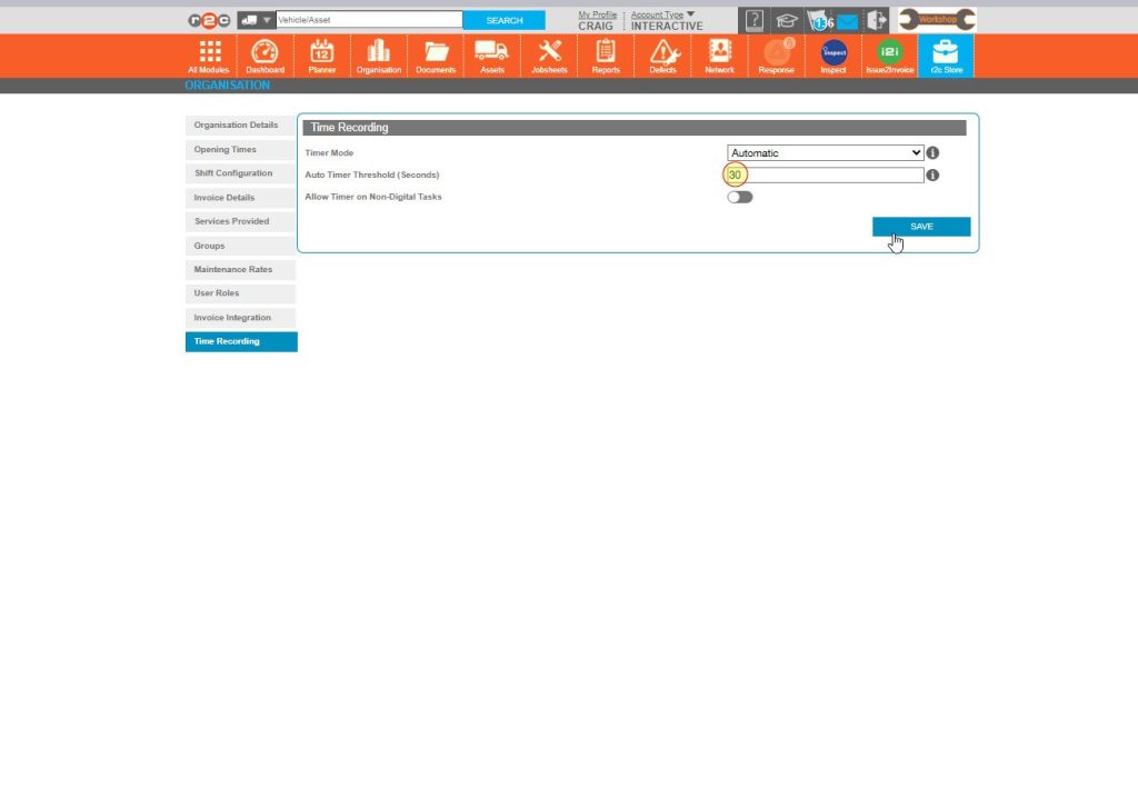 Step 2 – Next, select your preferred Auto Timer Threshold — this can be up to 60 seconds.