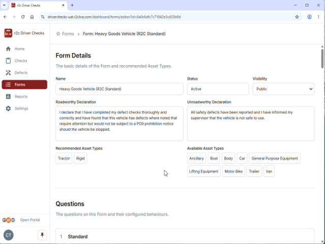 Step 2 - First, you will see the declarations related to the selected form.