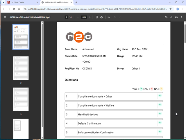 Step 7 - View/Save the PDF as required.